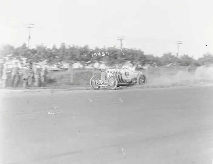 Framed Print : Bob Burman Driving Race Car