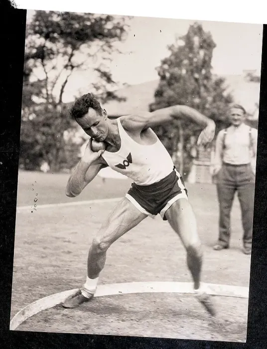 Framed Print : Bob Clark Practicing Shot Put Framed Print : Bob Clark Practicing Shot Put