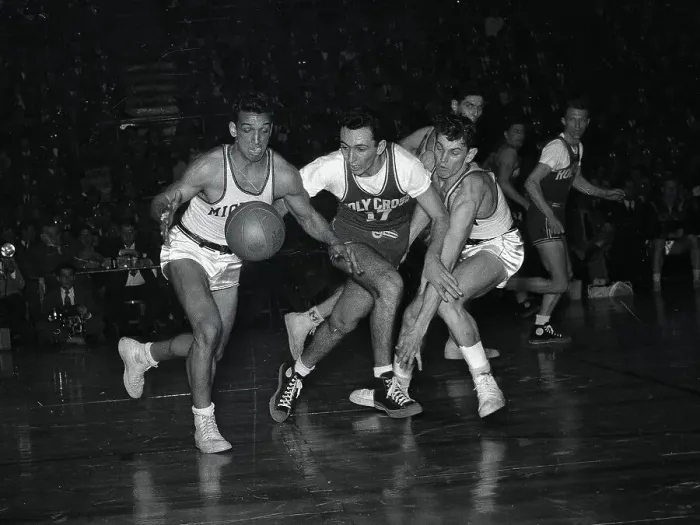 Framed Print : Bob Cousy During College Basketball Days Framed Print : Bob Cousy During College Basketball Days