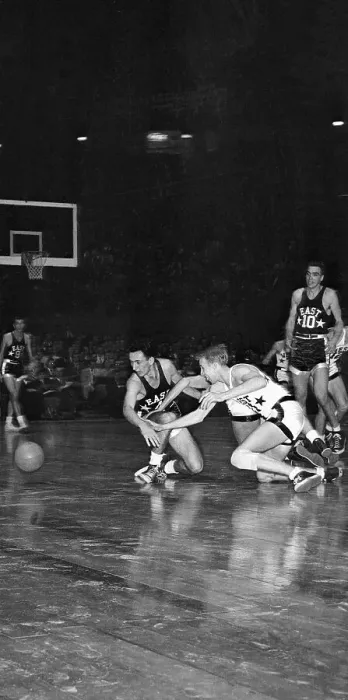 Framed Print : Bob Cousy Going After Basketball Framed Print : Bob Cousy Going After Basketball