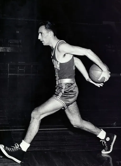 Framed Print : Bob Cousy Making a Skilled Move on Court Framed Print : Bob Cousy Making a Skilled Move on Court