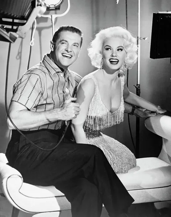 : Bob Cummings and Mamie Van Doren Filming His Show : Bob Cummings and Mamie Van Doren Filming His Show