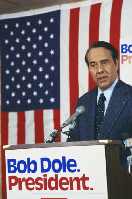 Framed Print : Bob Dole and American Flag Framed Print : Bob Dole and American Flag