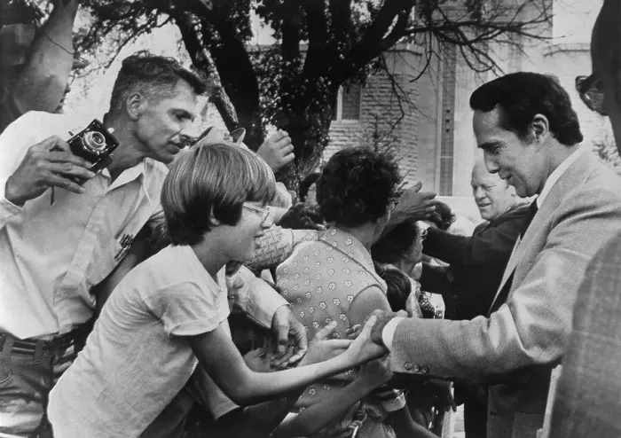 Framed Print : Bob Dole Greeting Hometown Supporters Framed Print : Bob Dole Greeting Hometown Supporters