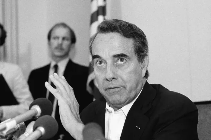 Framed Print : Bob Dole Holds News Conference Framed Print : Bob Dole Holds News Conference