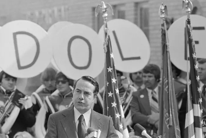 Framed Print : Bob Dole Making Announcement Framed Print : Bob Dole Making Announcement