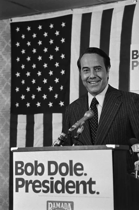 Framed Print : Bob Dole Smiling at Podium Framed Print : Bob Dole Smiling at Podium