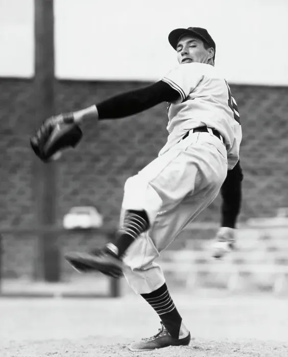 Framed Print : Bob Feller In Mid-Pitch; Action Framed Print : Bob Feller In Mid-Pitch; Action