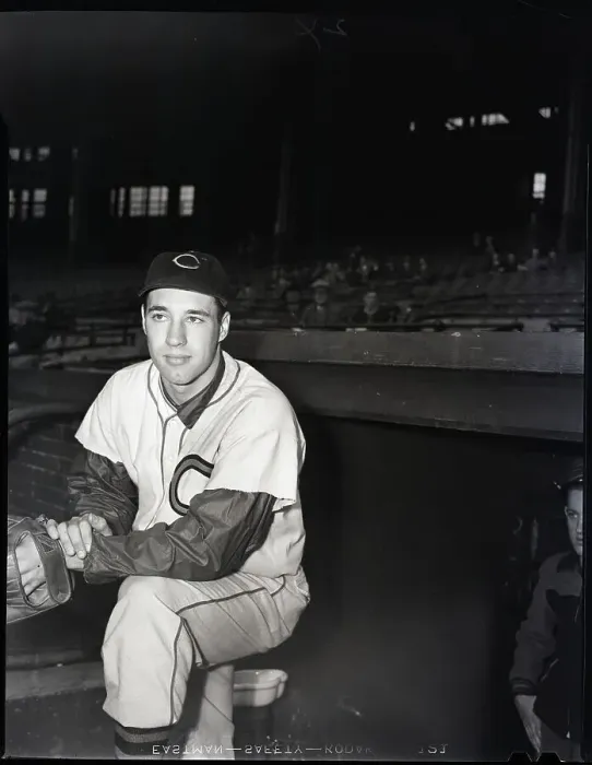 Framed Print : Bob Feller Seated, In Uniform Framed Print : Bob Feller Seated, In Uniform