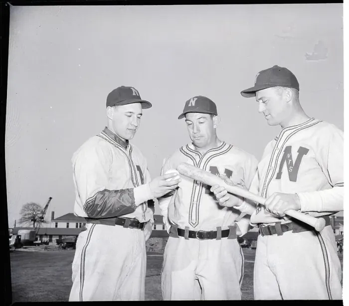 Framed Print : Bob Feller W / Sam Chapman & Ace Parker Framed Print : Bob Feller W / Sam Chapman & Ace Parker
