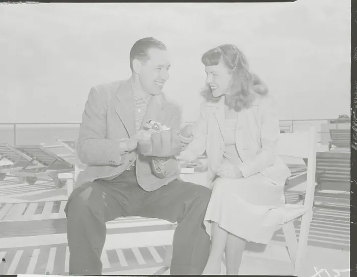 Framed Print : Bob Feller and Wife Softening Baseball Mitt Together Framed Print : Bob Feller and Wife Softening Baseball Mitt Together