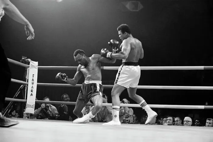 Framed Print : Bob Foster Falling During Bout with Muhammad Ali Framed Print : Bob Foster Falling During Bout with Muhammad Ali