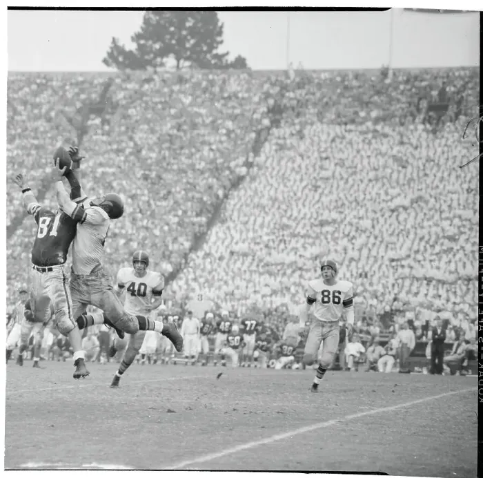Framed Print : Bob Gergen and Leon Clarke During Game Action Framed Print : Bob Gergen and Leon Clarke During Game Action