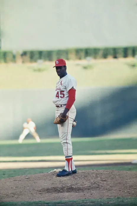 Framed Print : Bob Gibson Attempting to Make a Play Framed Print : Bob Gibson Attempting to Make a Play