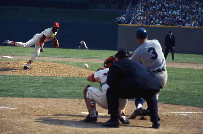 Framed Print : Bob Gibson on the Catch Framed Print : Bob Gibson on the Catch