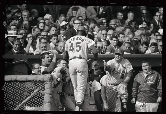 Framed Print : Bob Gibson Completing a Homerun Framed Print : Bob Gibson Completing a Homerun