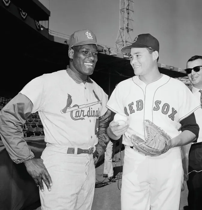 Framed Print : Bob Gibson & Jose Santiago Smiling Framed Print : Bob Gibson & Jose Santiago Smiling