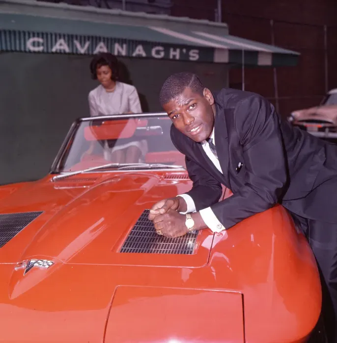 Framed Print : Bob Gibson Leaning on his New Car Framed Print : Bob Gibson Leaning on his New Car