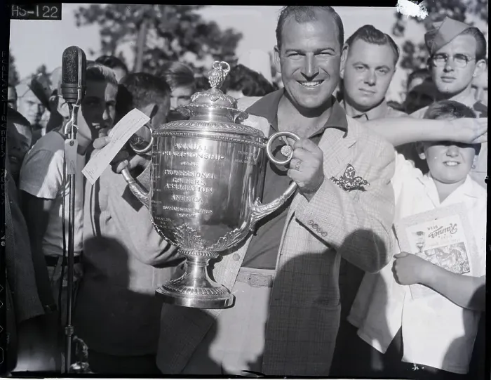 Framed Print : Bob Hamilton Holds Wanamaker Trophy Framed Print : Bob Hamilton Holds Wanamaker Trophy