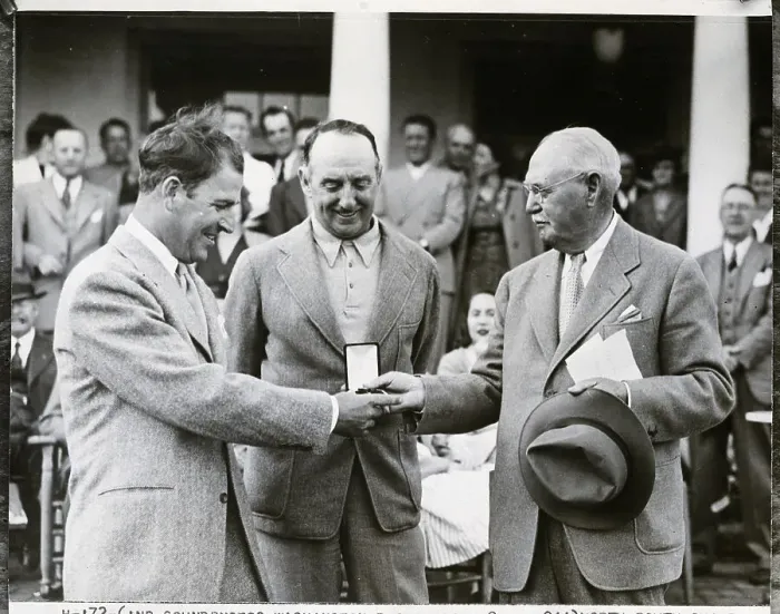 Framed Print : Bob Hamilton Receiving Golf Prize Framed Print : Bob Hamilton Receiving Golf Prize