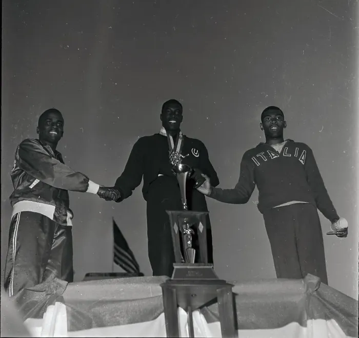 Framed Print : Bob Hayes Receiving Trophy Framed Print : Bob Hayes Receiving Trophy