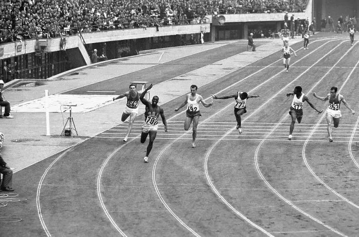 Framed Print : Bob Hayes Winning Relay Race Framed Print : Bob Hayes Winning Relay Race