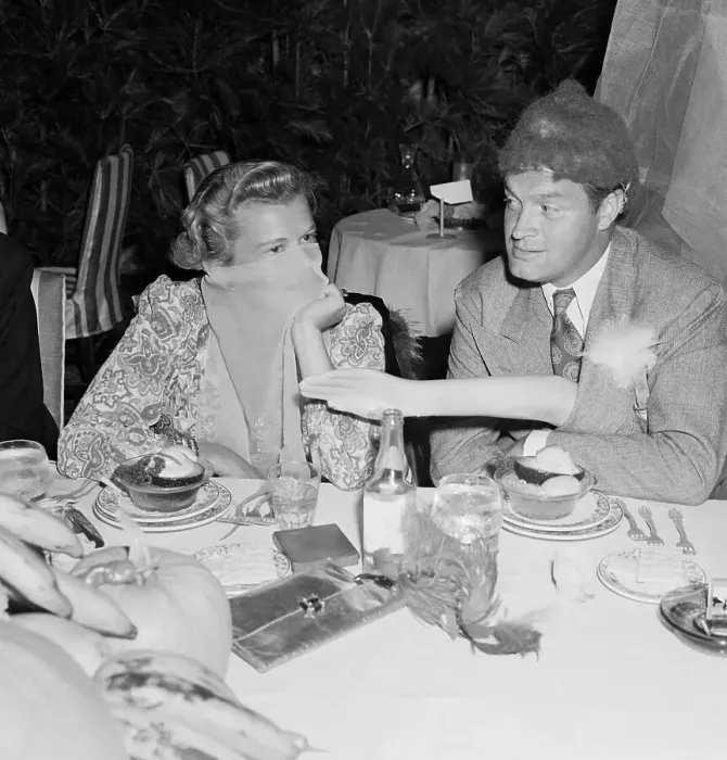Framed Print : Bob Hope and Mrs. Lent Hooker Sitting at Dinner Table Framed Print : Bob Hope and Mrs. Lent Hooker Sitting at Dinner Table