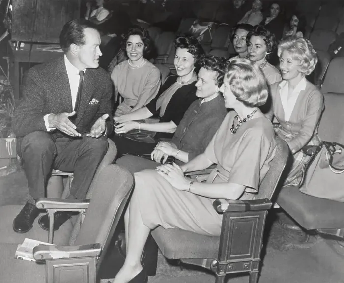 Framed Print : Bob Hope Talking with Wives of Astronauts