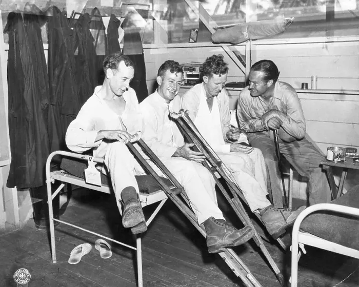 Framed Print : Bob Hope Talking to Wounded Soldiers Framed Print : Bob Hope Talking to Wounded Soldiers