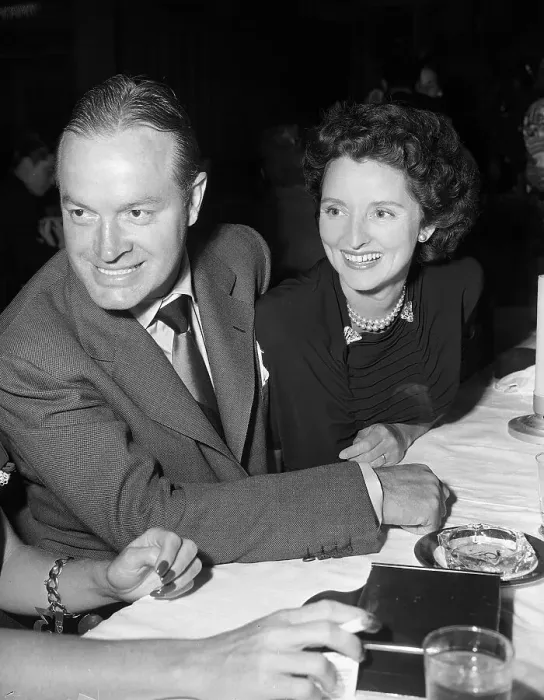 Framed Print : Bob Hope and Wife Smiling at a Dinner Framed Print : Bob Hope and Wife Smiling at a Dinner