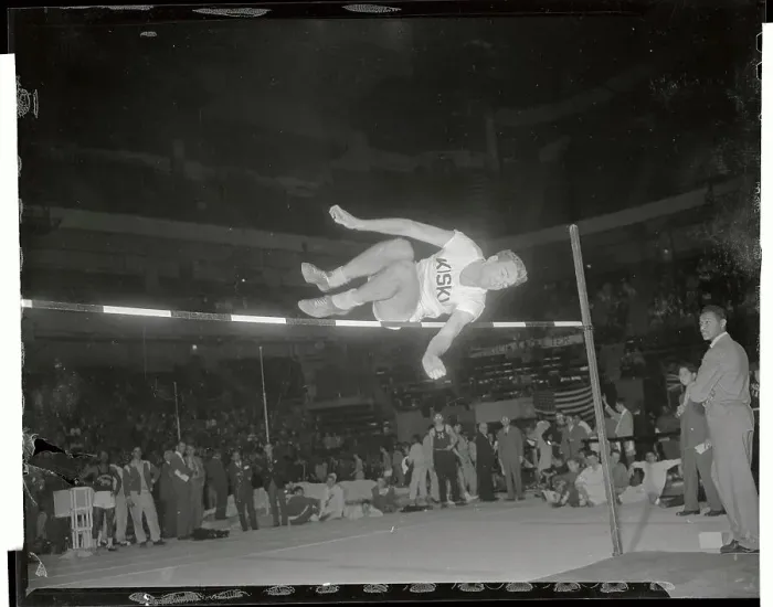 Framed Print : Bob Mathias Going over in Pole Vault Jump Framed Print : Bob Mathias Going over in Pole Vault Jump
