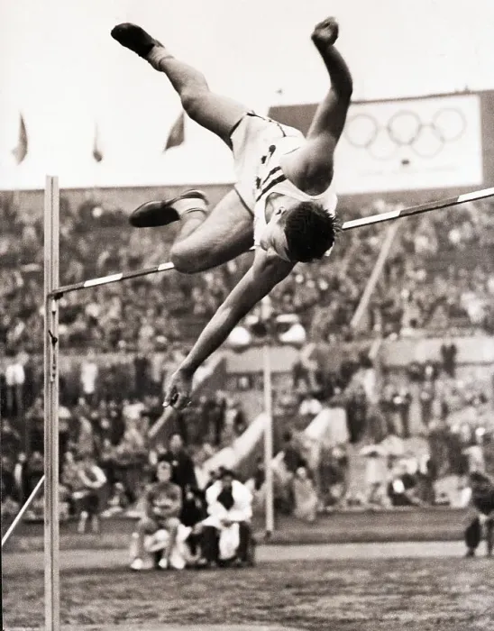 Framed Print : Bob Mathias Landing After High Jump Framed Print : Bob Mathias Landing After High Jump