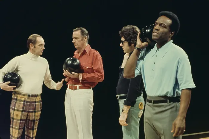 Framed Print : Bob Newhart During Celebrity Bowling Framed Print : Bob Newhart During Celebrity Bowling