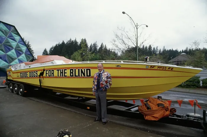 Framed Print : Bob Nordskog With Powerboat Framed Print : Bob Nordskog With Powerboat