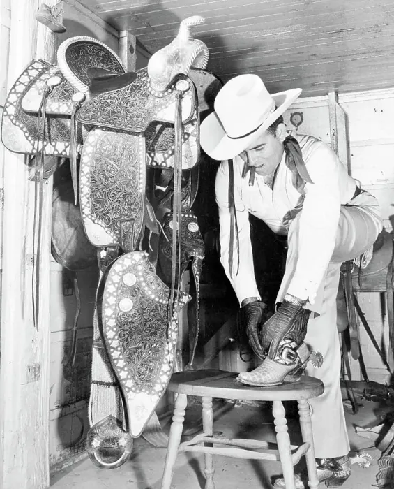 Framed Print : Bob Wills Adjusting Cowboy Boot Framed Print : Bob Wills Adjusting Cowboy Boot