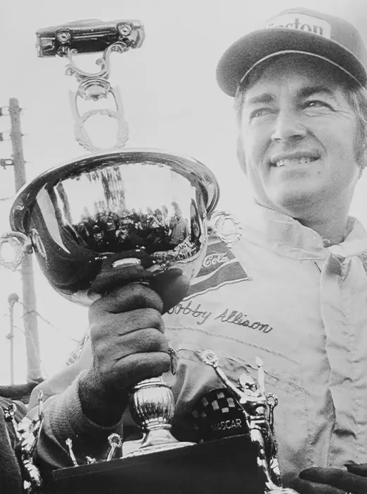 Framed Print : Bobby Allison Holding Trophy Framed Print : Bobby Allison Holding Trophy