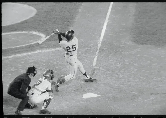 Framed Print : Bobby Bonds Hitting Homerun