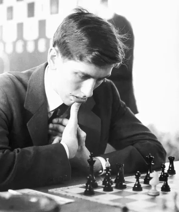 Framed Print : Bobby Fischer Contemplating Chess Move Framed Print : Bobby Fischer Contemplating Chess Move