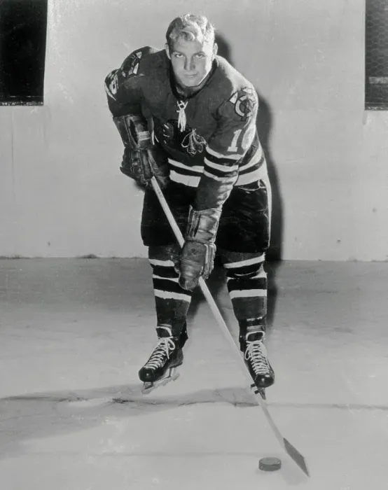 Framed Print : Bobby Hull In Position to Hit Hockey Puck Framed Print : Bobby Hull In Position to Hit Hockey Puck