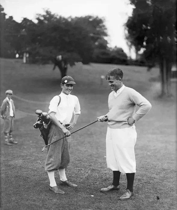 Framed Print : Bobby Jones And Caddy Framed Print : Bobby Jones And Caddy