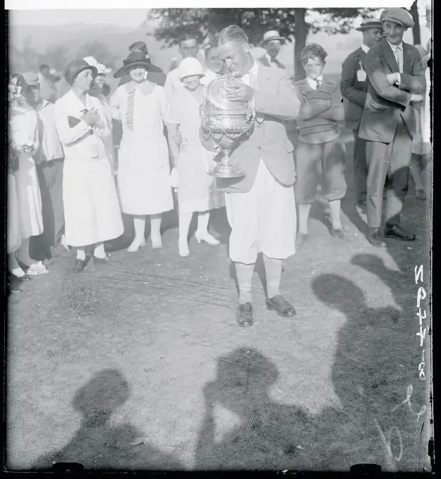 Framed Print : Bobby Jones Holding His Victory Cup Framed Print : Bobby Jones Holding His Victory Cup