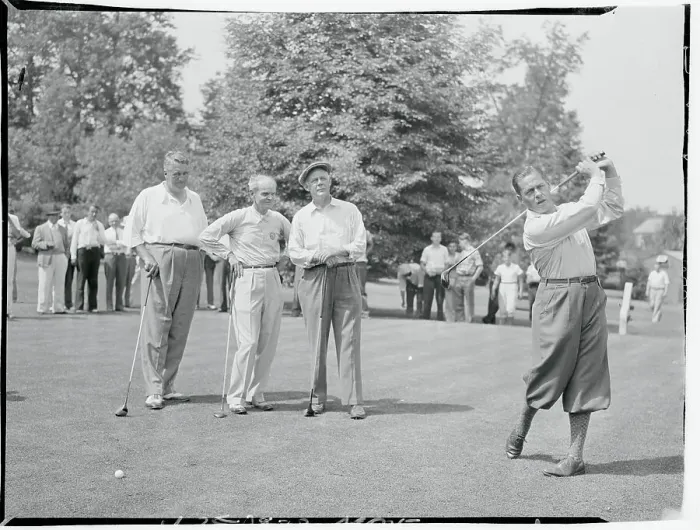Framed Print : Bobby Jones Playing Golf with Colleagues Framed Print : Bobby Jones Playing Golf with Colleagues