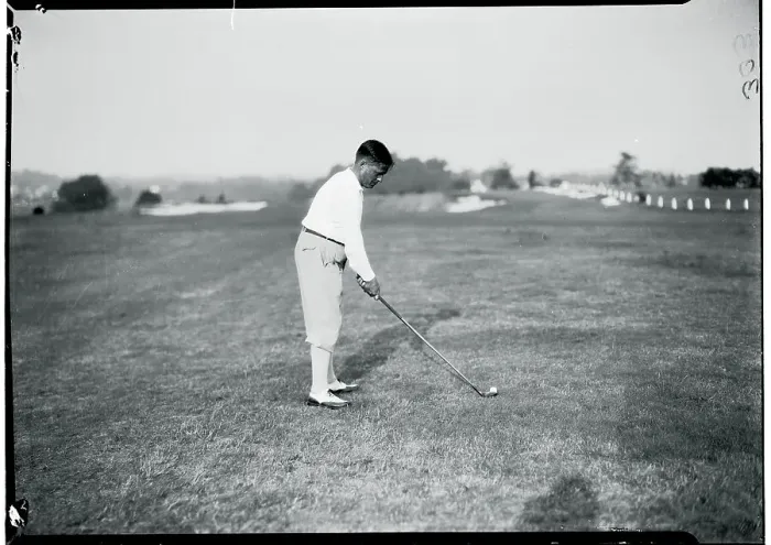 Framed Print : Bobby Jones Preparing His Shot Framed Print : Bobby Jones Preparing His Shot