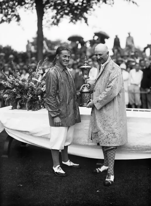 Framed Print : Bobby Jones Receiving Trophy Framed Print : Bobby Jones Receiving Trophy
