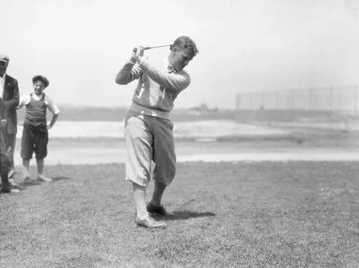 Framed Print : Bobby Jones Swinging His Golf Club Framed Print : Bobby Jones Swinging His Golf Club