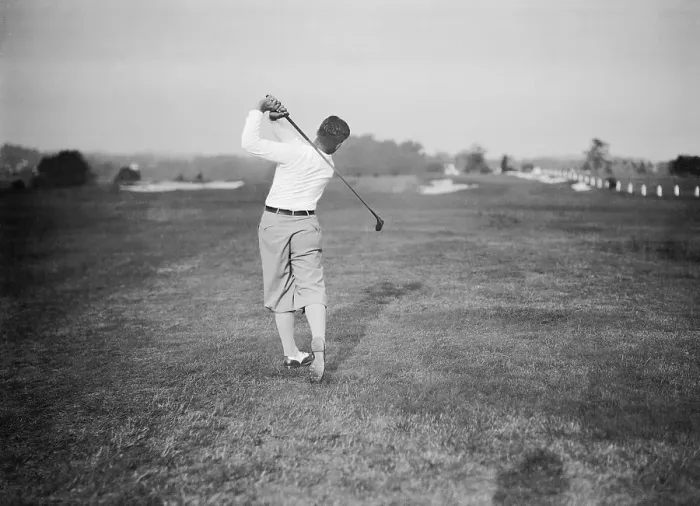 Framed Print : Bobby Jones Teeing Off Framed Print : Bobby Jones Teeing Off