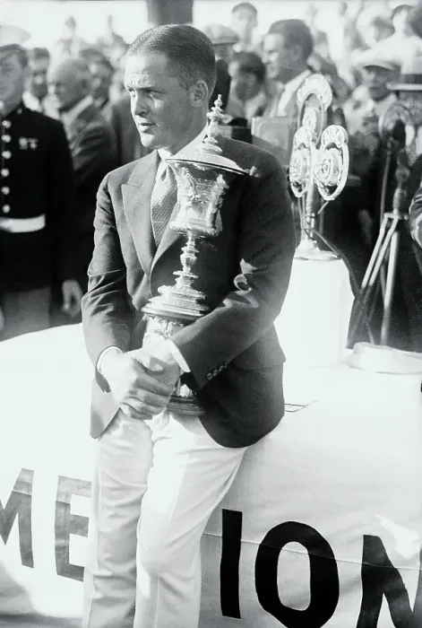 Framed Print : Bobby Jones and Trophy Framed Print : Bobby Jones and Trophy
