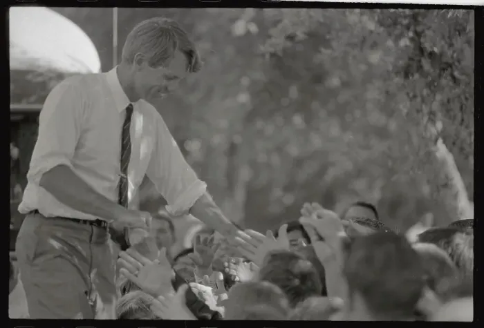 Framed Print : Bobby Kennedy on Presidential Campaign Trail