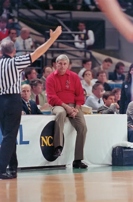 Framed Print : Bobby Knight Watching His Team Lose Framed Print : Bobby Knight Watching His Team Lose