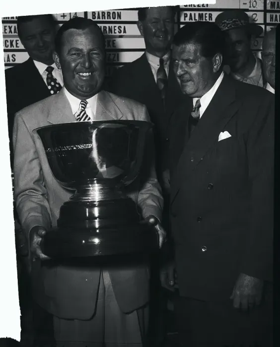 Framed Print : Bobby Locke Holding Trophy Framed Print : Bobby Locke Holding Trophy